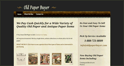 Desktop Screenshot of oldpaperbuyer.com