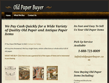 Tablet Screenshot of oldpaperbuyer.com